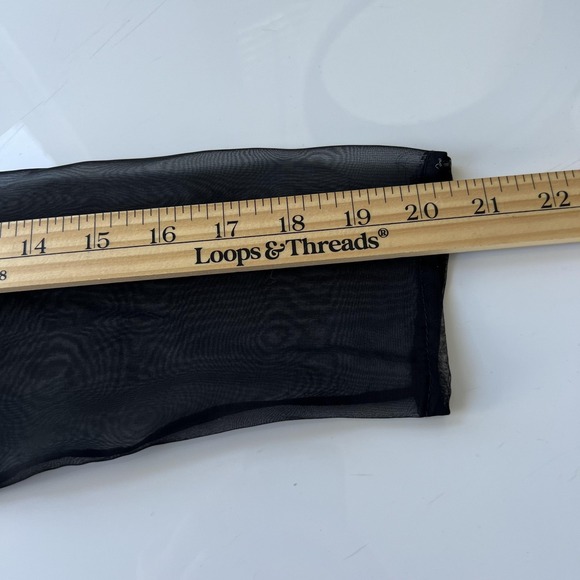 Rampage Dress Medium Black Sheer Maxi Cowl Whimsigoth Dark Romantic Y2K 90s Gown - Picture 16 of 16